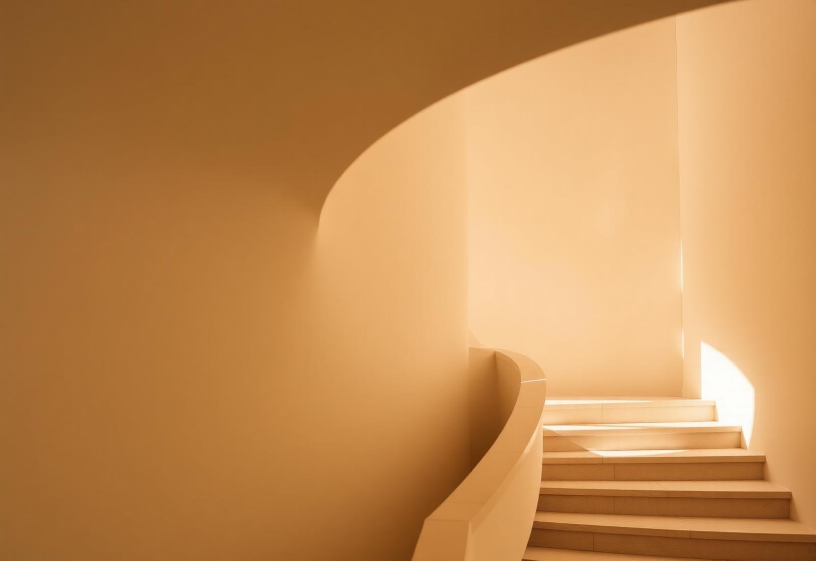 Quiet architectural stairway